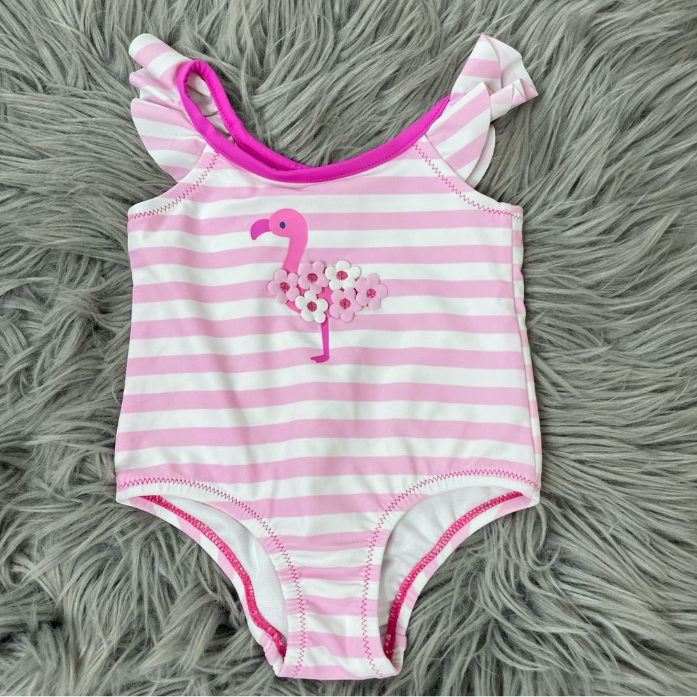 Kiko & max striped flamingo one piece 🦩